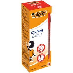 Ballpoint pen red Bic Cristal Exact-0