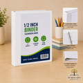 1/2"  3-Ring View Binder, White