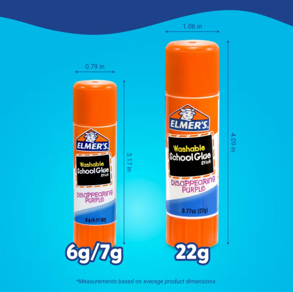 GIANT Washable School Glue Sticks, 3 Pack
