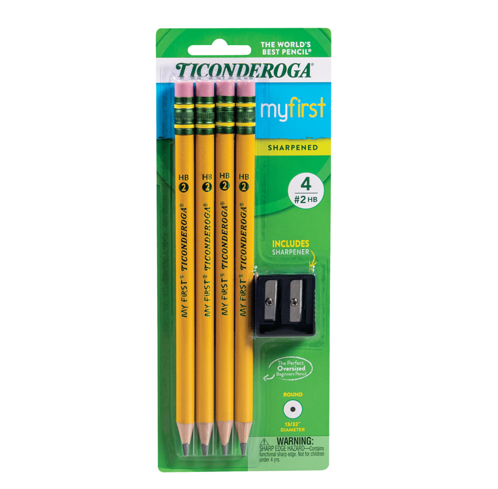 My First #2 Pencils with Sharpener, 4 Pack