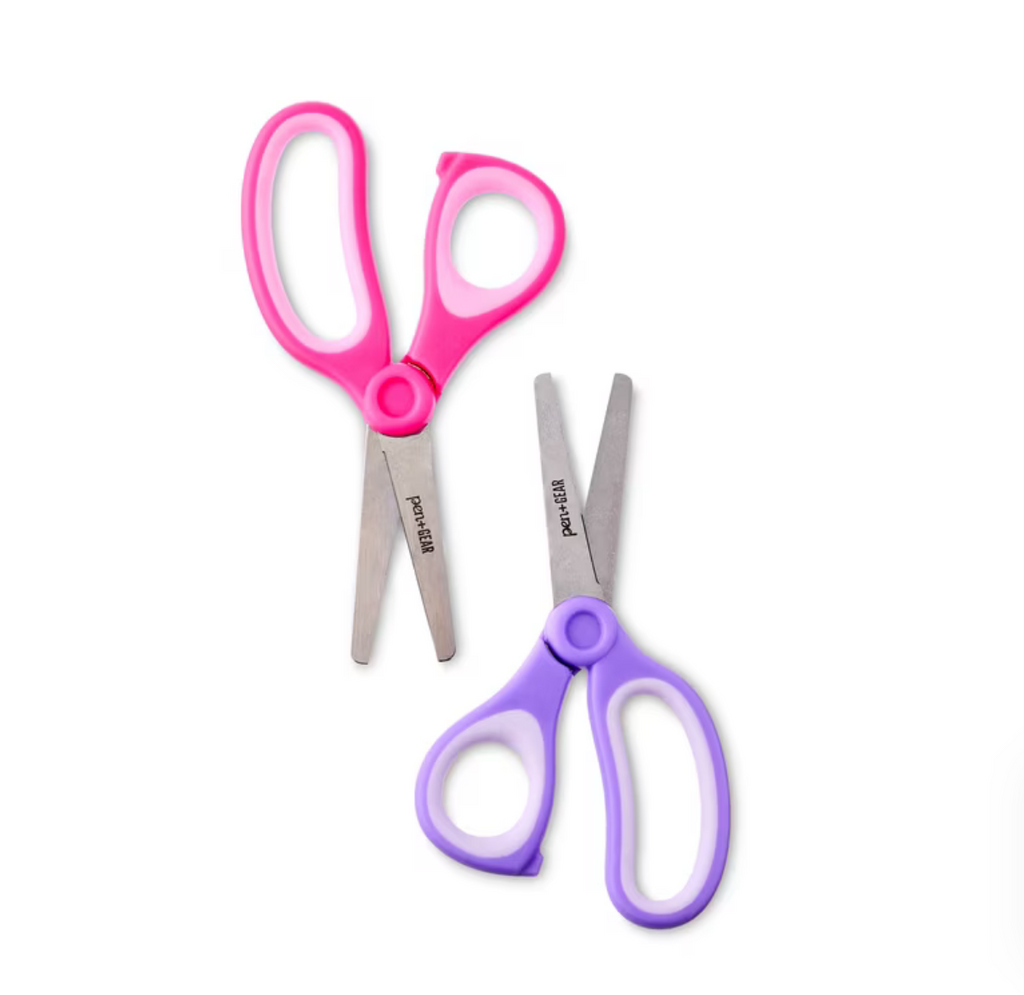 Kids Scissors, Pink/Purple, 2 Pack