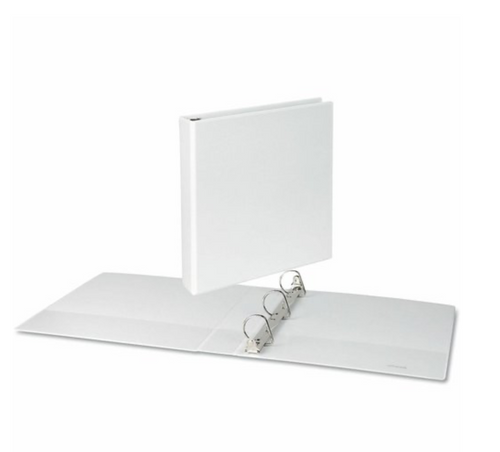 1 1/2" 3-Ring View Binder, D-Ring, White
