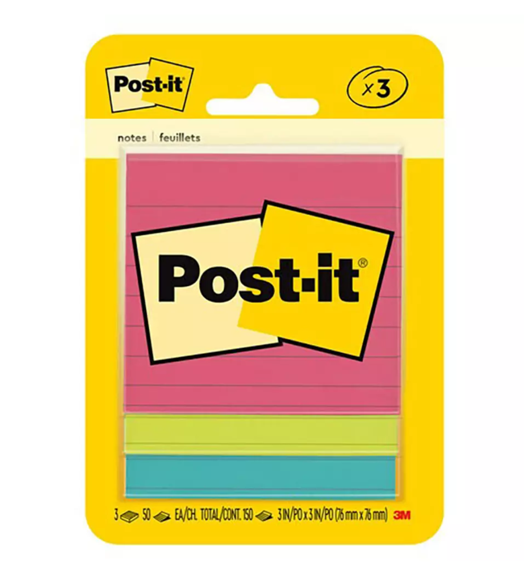 Post-it Lined Sticky Notes (3x3)