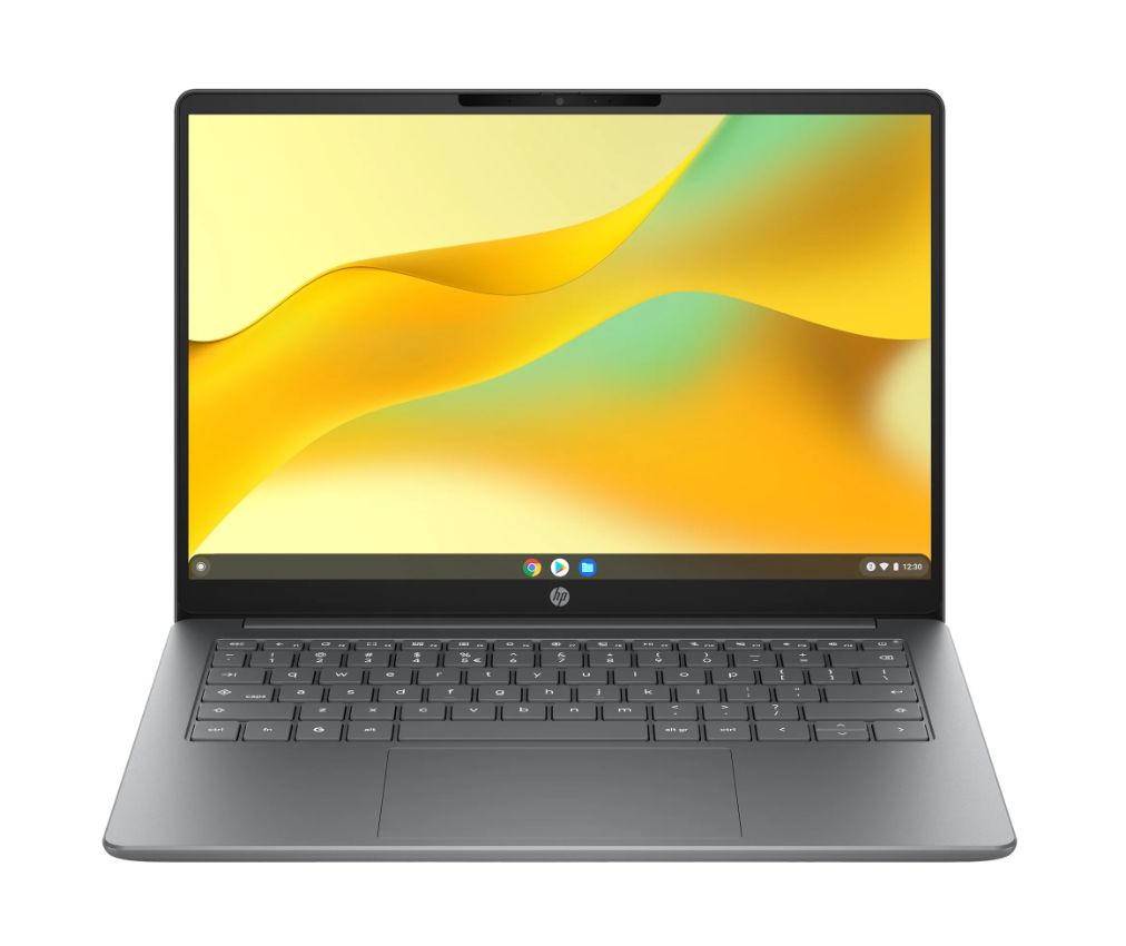 HP Chromebook 14 inch Laptop PC 2K IPS Chrome OS Intel N150 4GB 128GB UFS Meteor Silver with Gemini