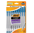 BIC Cristal Xtra Smooth 1.0 mm Medium Point Ball Pen, High School Supplies, Blue, 10-Count