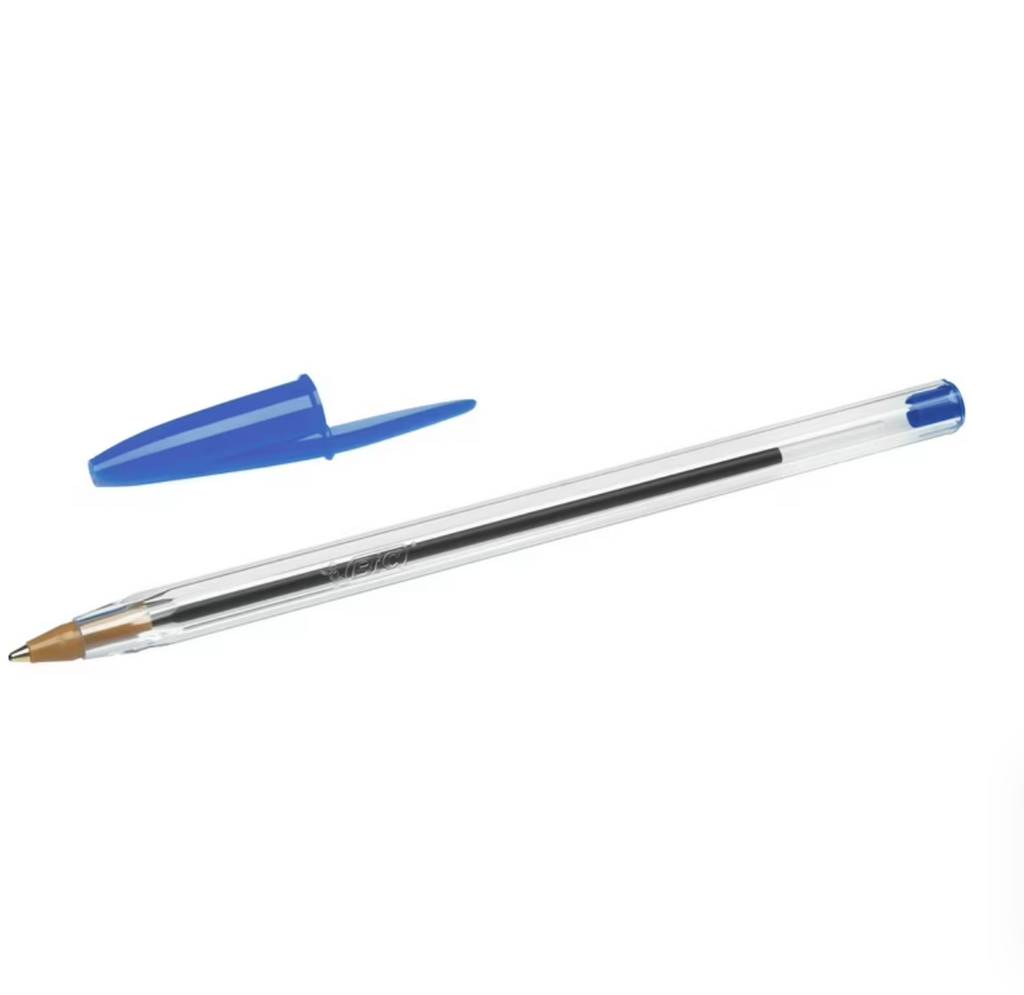 BIC Cristal Xtra Smooth 1.0 mm Medium Point Ball Pen, High School Supplies, Blue, 10-Count