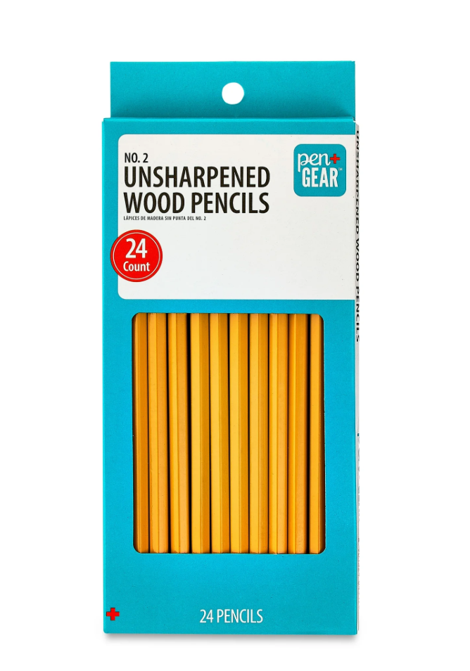 No. 2 Sharpened Wood Pencils, 24 Count