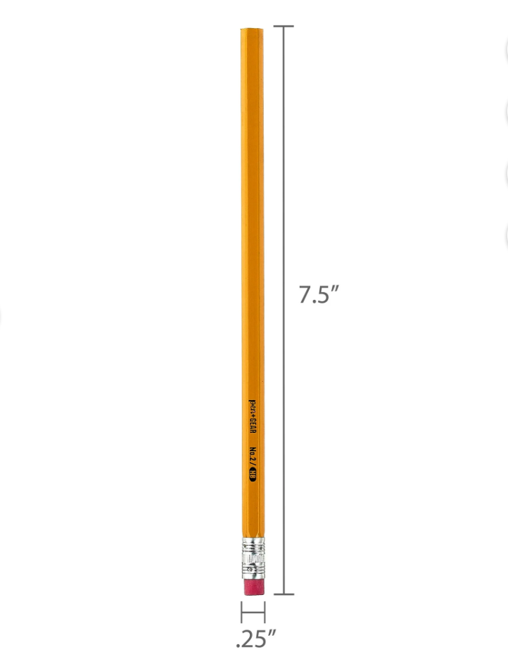 No. 2 Sharpened Wood Pencils, 24 Count