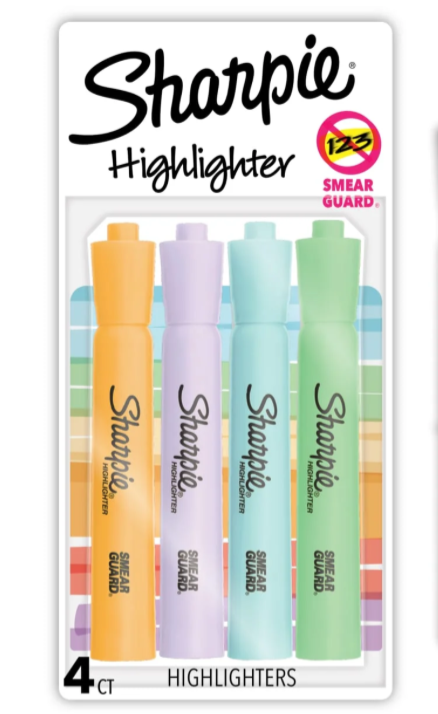 Sharpie Pastel Highlighters - 4 pc.