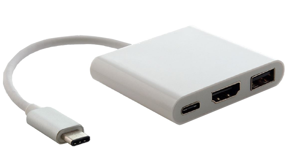 NNEDSZ ASTROTEK USB 3.1 Type-C USB-C to HDMI, USB Type-A and USB Type-C Adapter Male to Female 4K 30Hz for Apple MacBook Chromebook Pixel