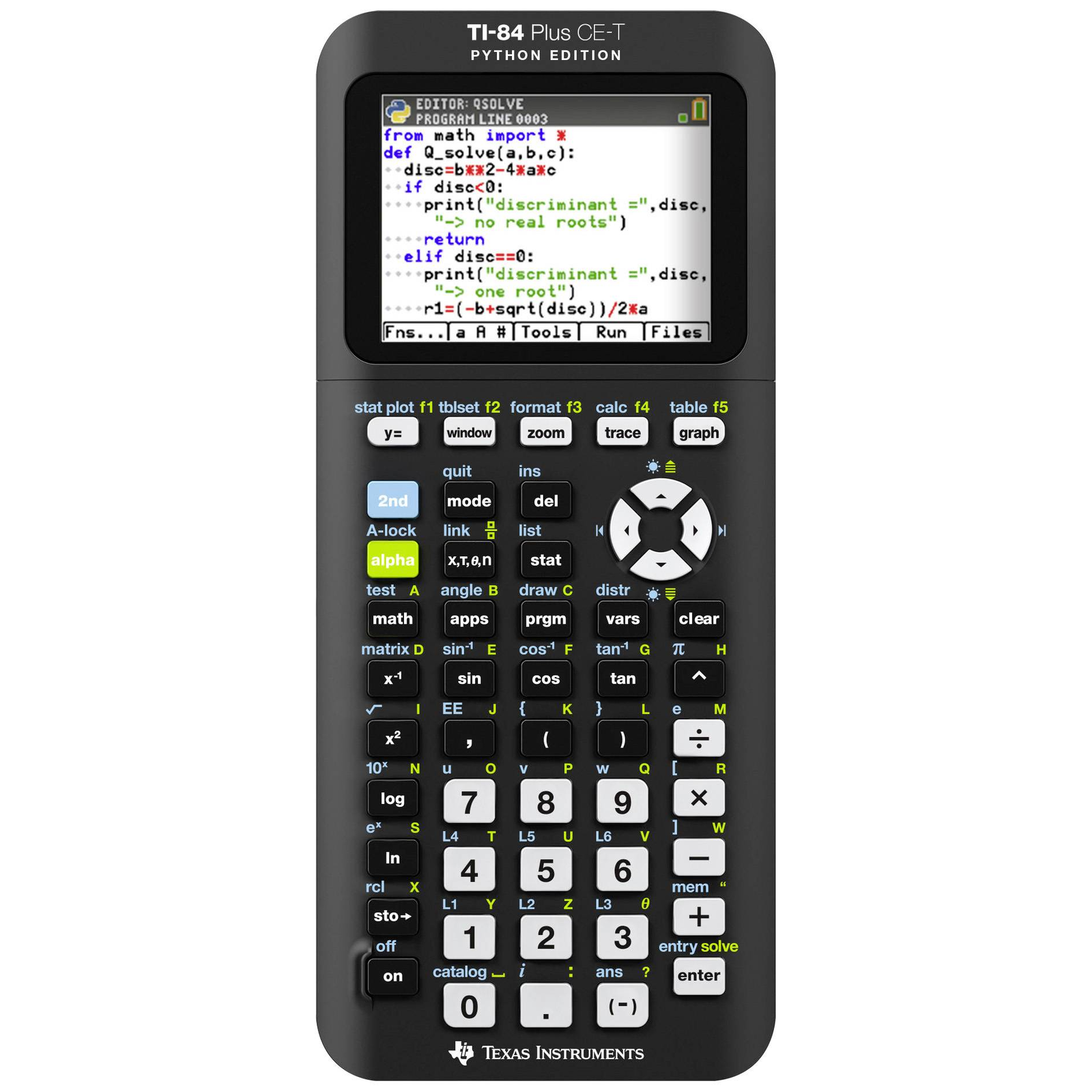 Texas Instruments TI-84 Plus CE-T Python Edition Graphing Calculator